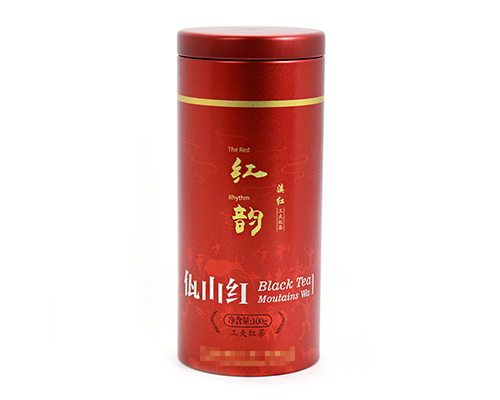 圓形佤山紅韻紅茶茶葉鐵罐包裝 圓形佤山紅韻紅茶茶葉鐵罐包裝