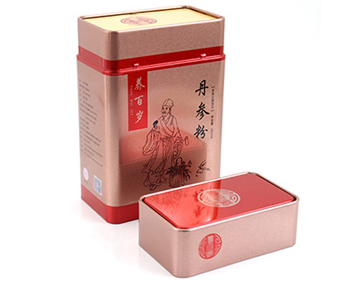 丹參粉長方形金屬鐵盒 丹參粉長方形金屬鐵盒